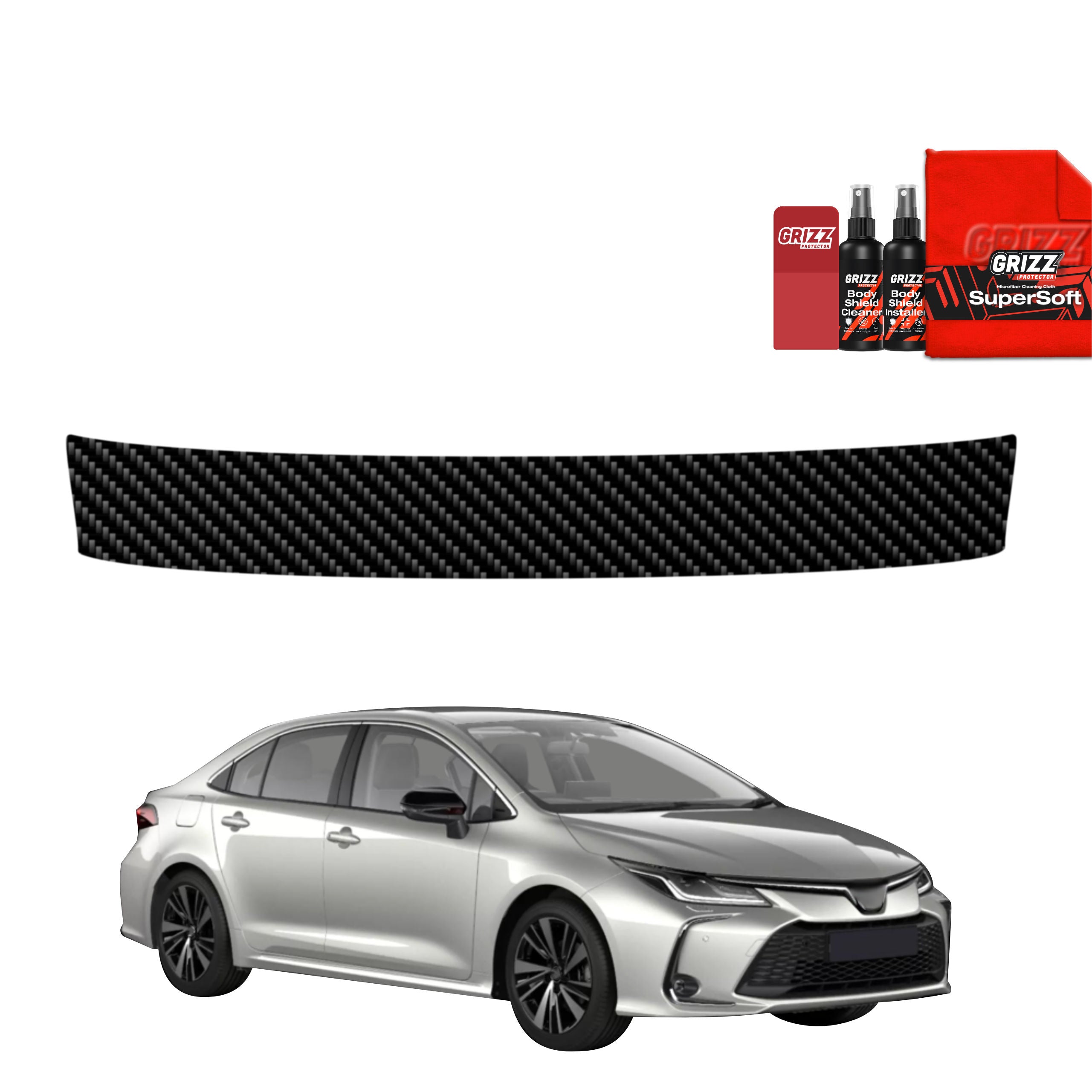 Kohlenstoff Schutzfolie Grizz Protector für Ladekante - Toyota Corolla Sedan (2022-2026)