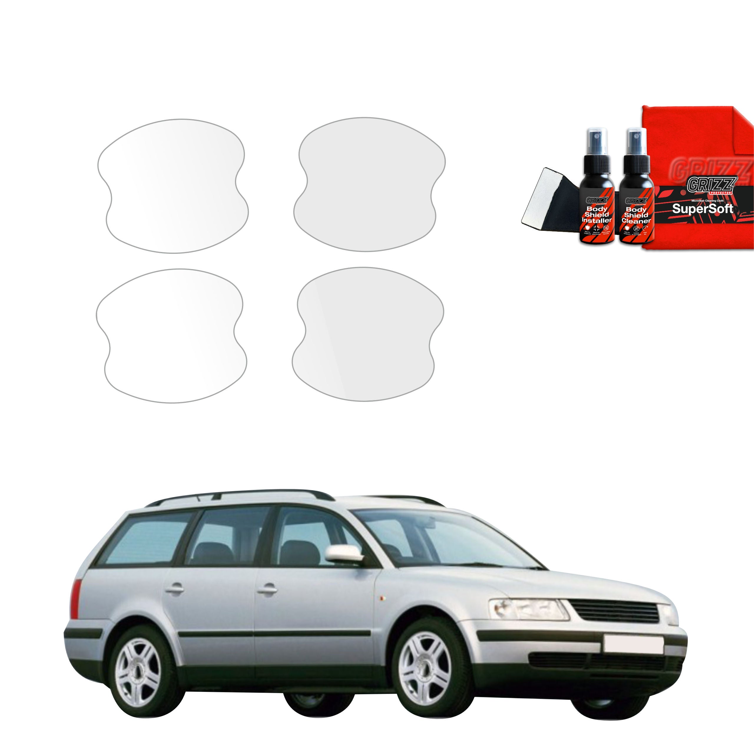 4in1 Schutzfolie Grizz Protector für Türgriffmulden - Volkswagen Passat B5 Variant (1996-2000)