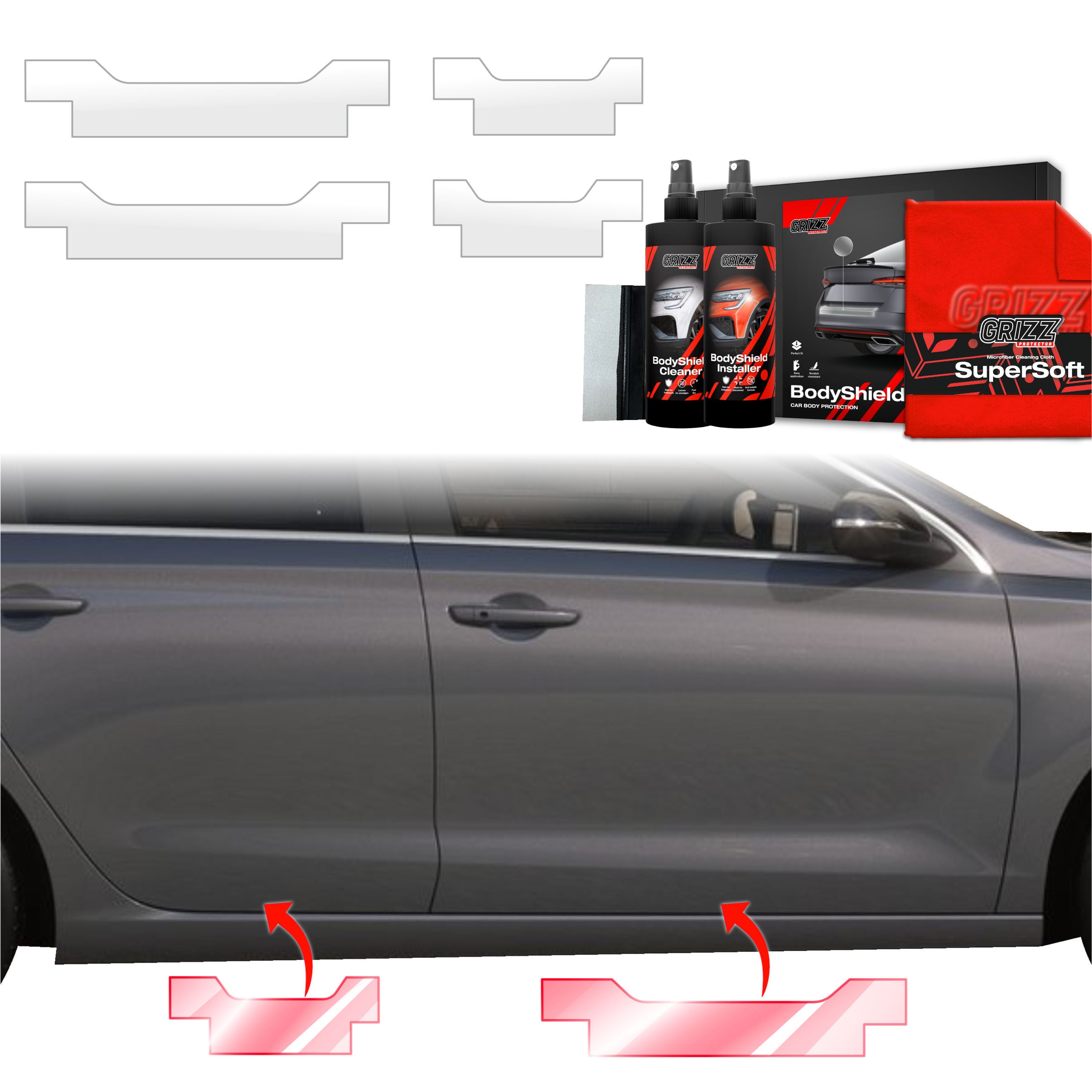 4in1 Schutzfolie Grizz Protector für Schweller - Hyundai i30 Hatchback (2020-2026)