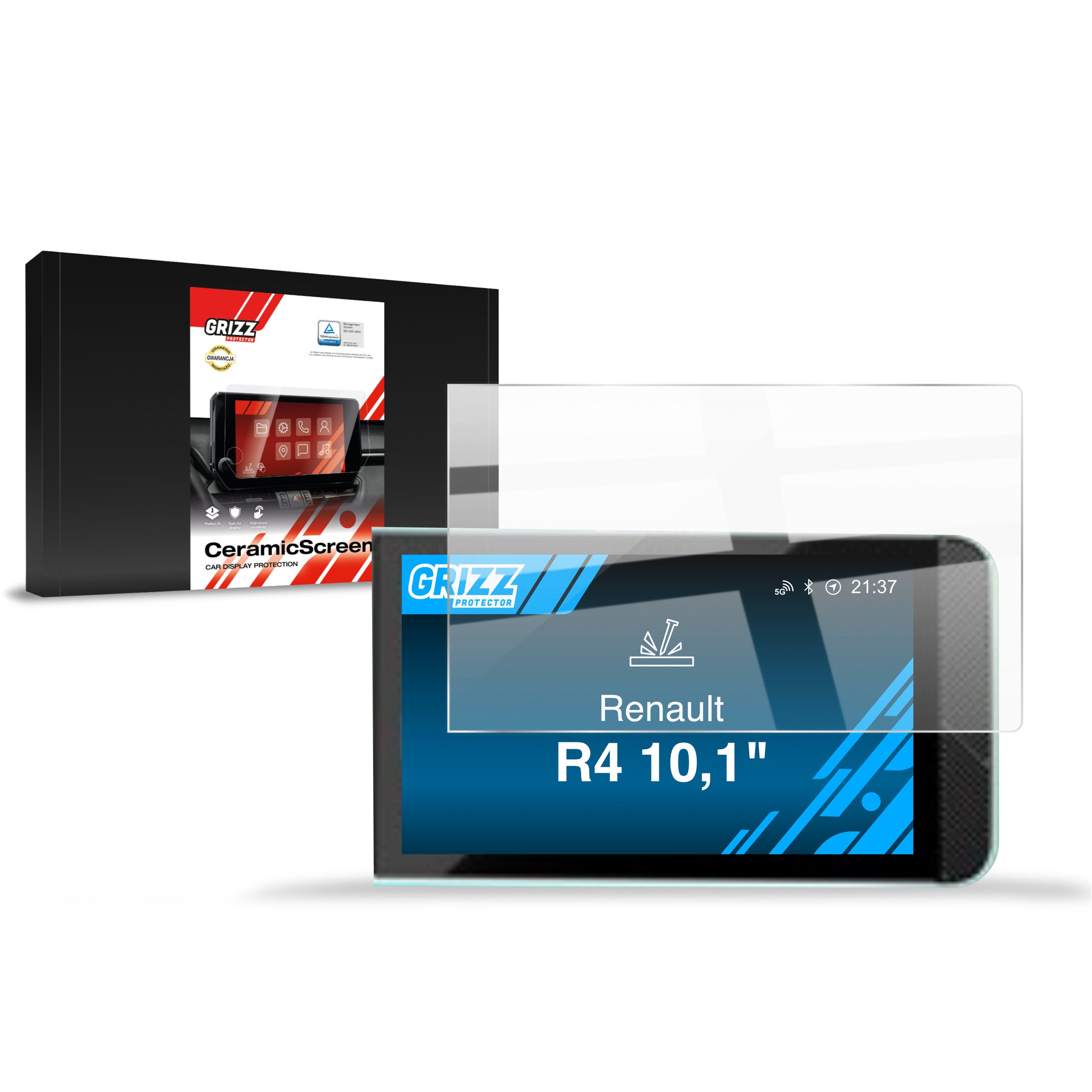 Keramische Autodisplayfolie für Renault R4 E-Tech Electric 10,1" (2026), Grizz Protector