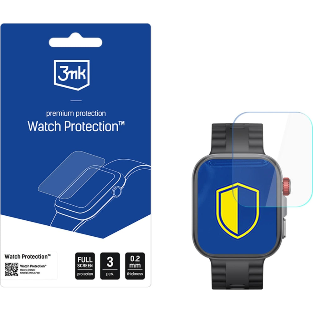 Hybridglas für Huawei Watch Fit 4 Pro, 3mk Watch Protection Flexibleglass, 3 Stück