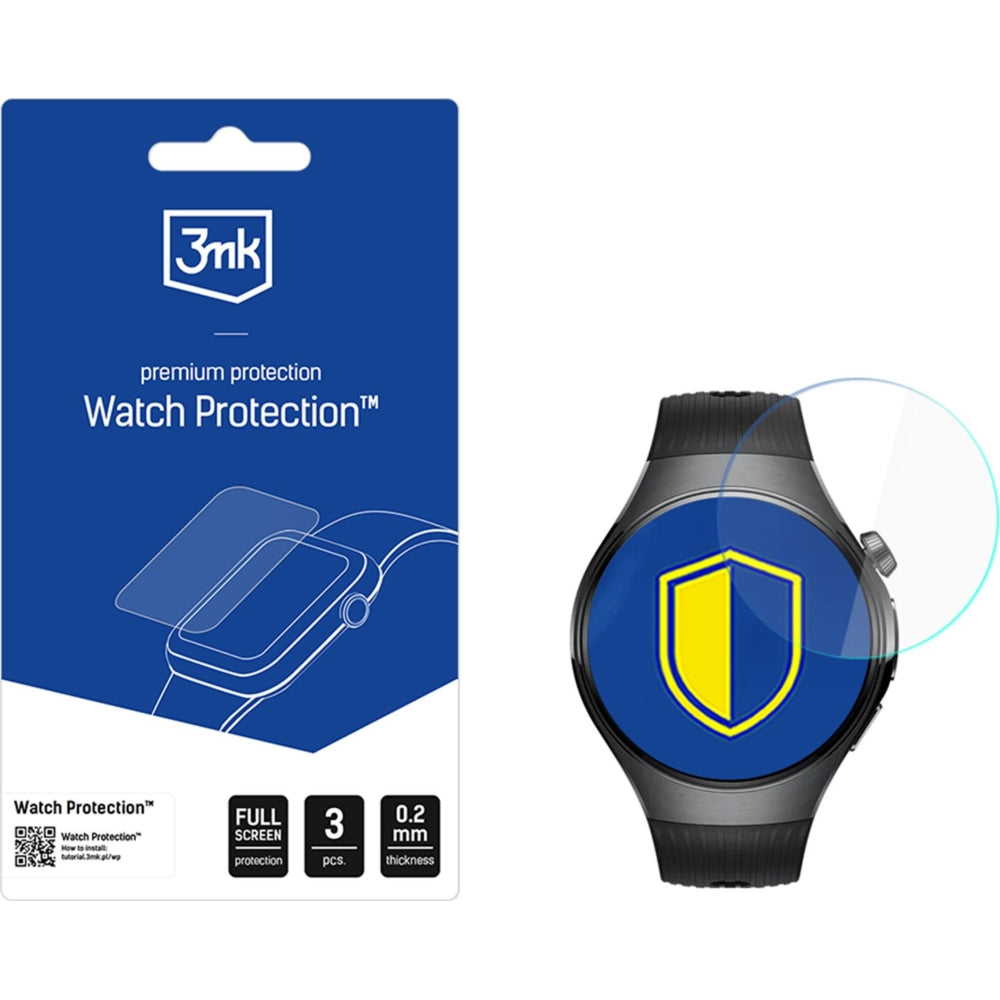 Schutzfolie für Huawei Watch 5 46mm, 3mk Watch Protection ARC, 3 Stück