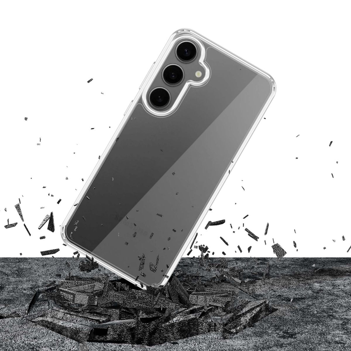 Handyhülle für Samsung Galaxy S25, 3mk Armor Case, Transparent