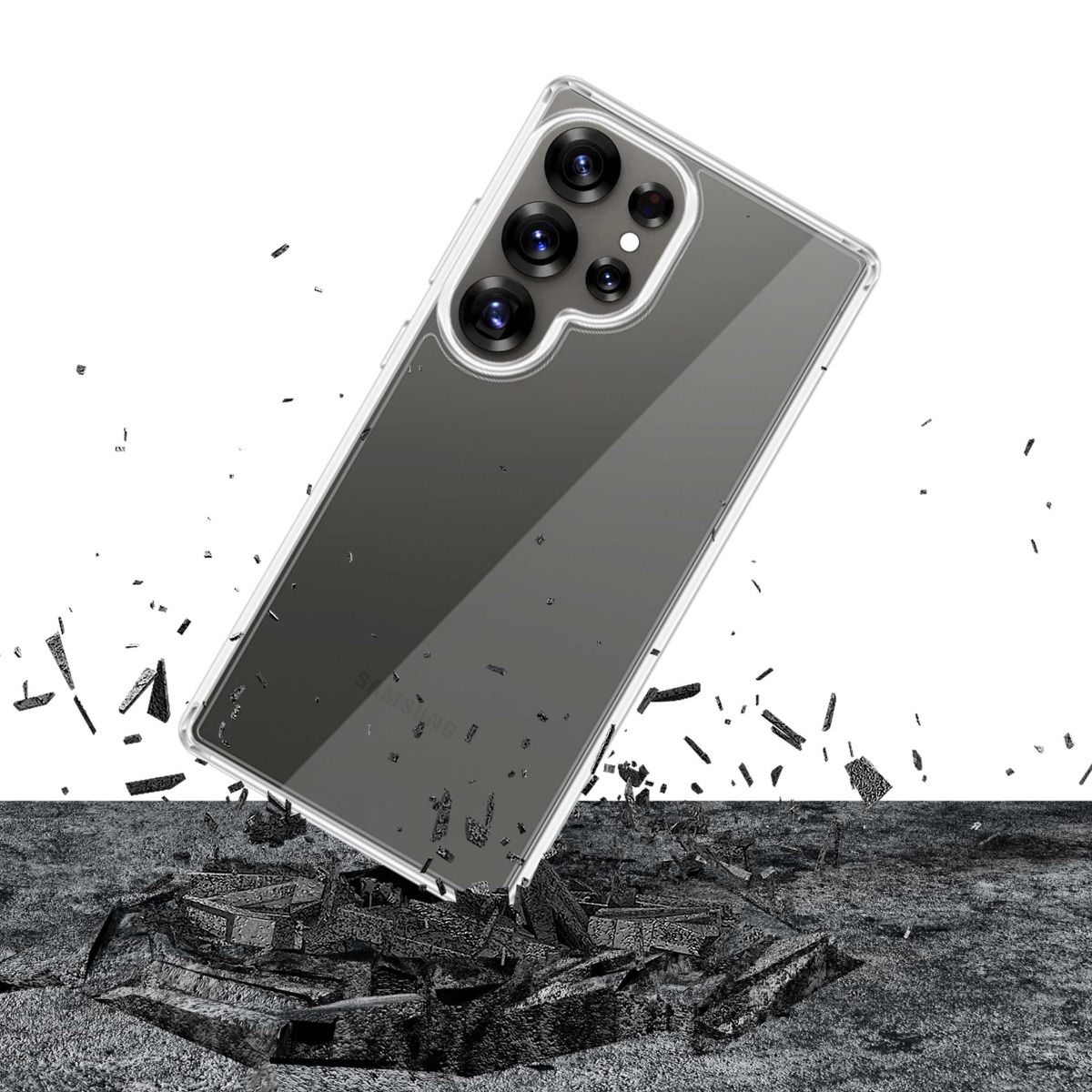 Handyhülle für Samsung Galaxy S25 Ultra, 3mk Armor Case, Transparent
