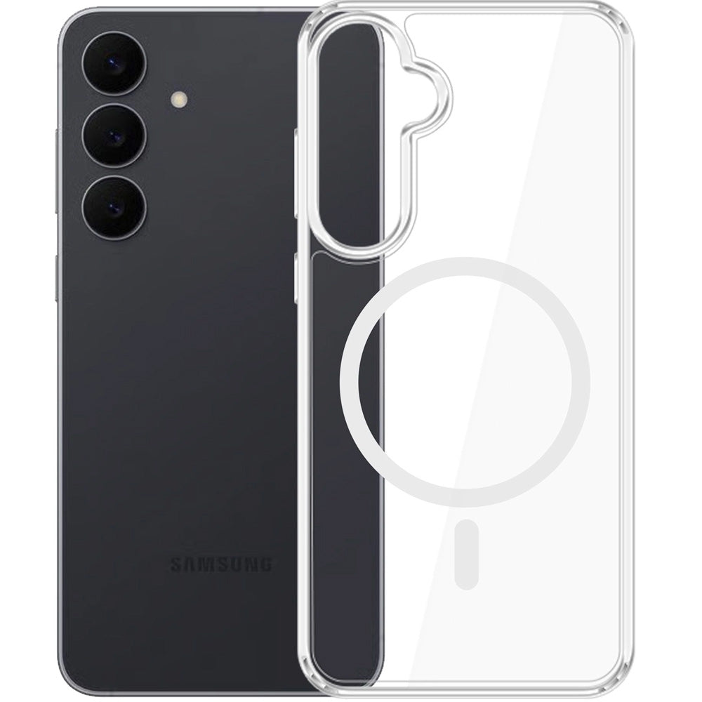 Handyhülle für Galaxy S26 FE, 3mk Armor MagCase mit MagSafe, Transparent-Weiß (1/8)