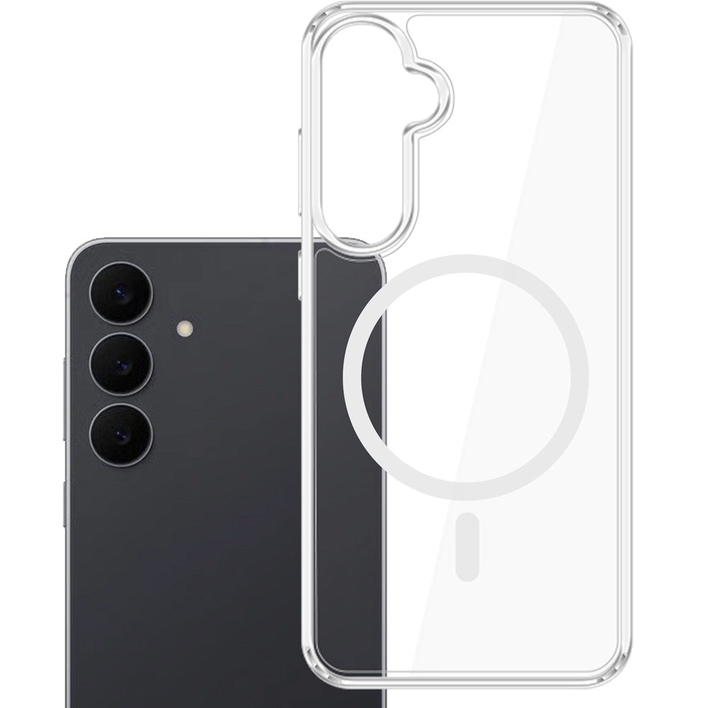 Handyhülle für Galaxy S26 FE, 3mk Armor MagCase mit MagSafe, Transparent-Weiß (3/8)