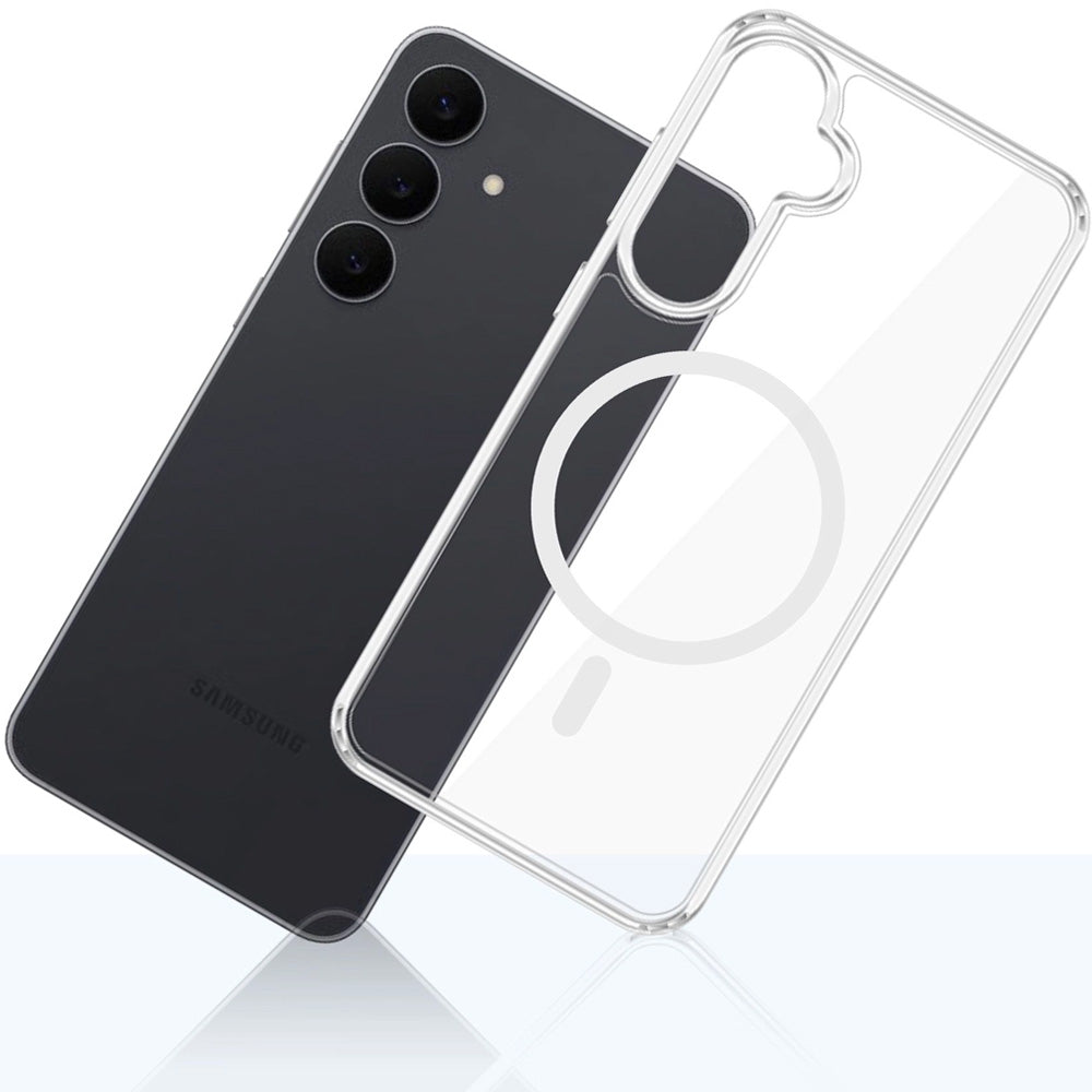 Handyhülle für Galaxy S26 FE, 3mk Armor MagCase mit MagSafe, Transparent-Weiß (4/8)