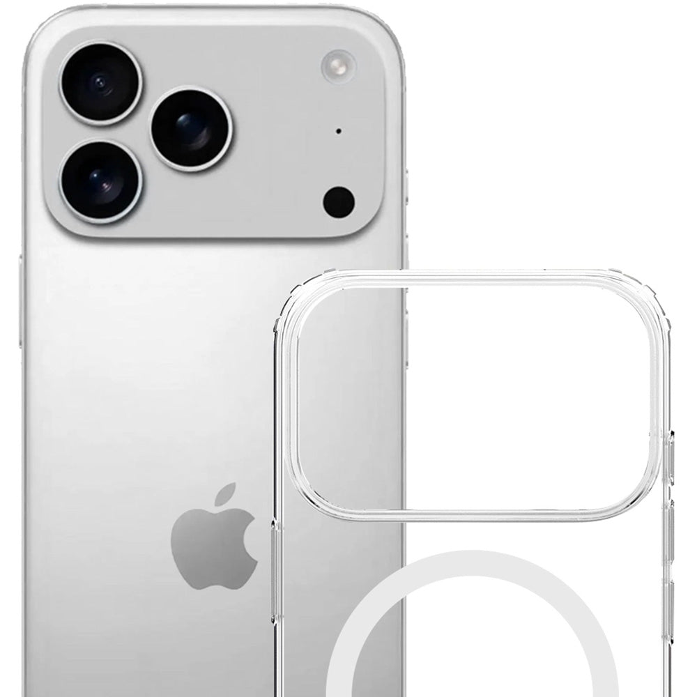 Handyhülle für iPhone 18 Pro / 17 Pro, 3mk Armor MagCase mit MagSafe, Transparent-Weiß (10/12)