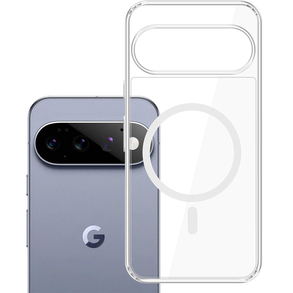 Handyhülle für Google Pixel 11 Pro, 3mk Armor MagCase mit MagSafe, Transparent-Weiß