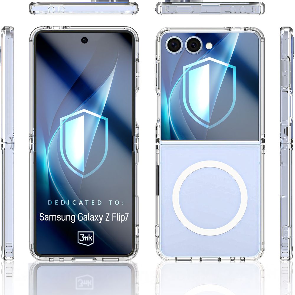 Handyhülle für Galaxy Z Flip7, 3mk Armor MagCase mit MagSafe, Transparent