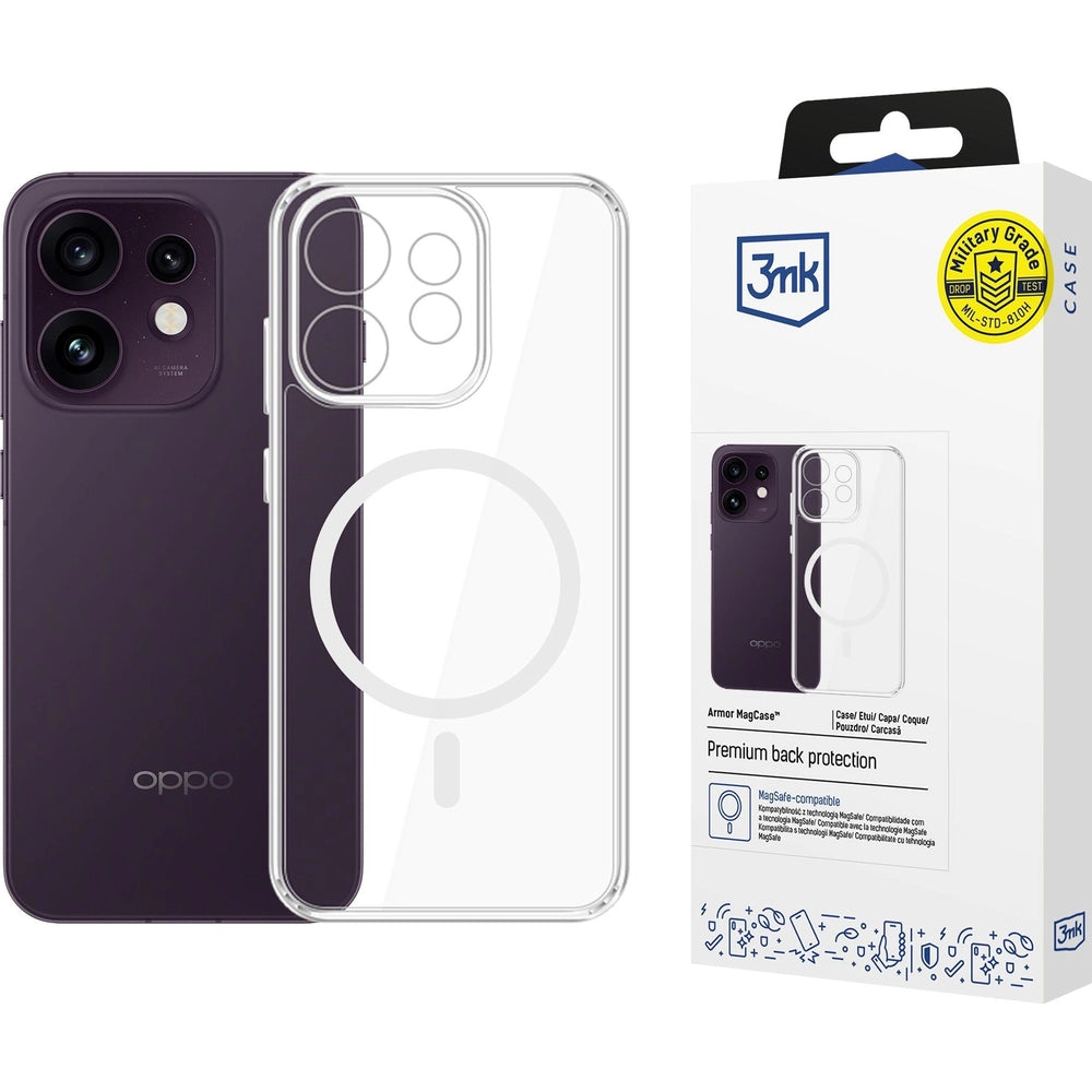 cfür Oppo Reno16 F / Reno16 FS 5G, 3mk Armor MagCase mit MagSafe, Transparent