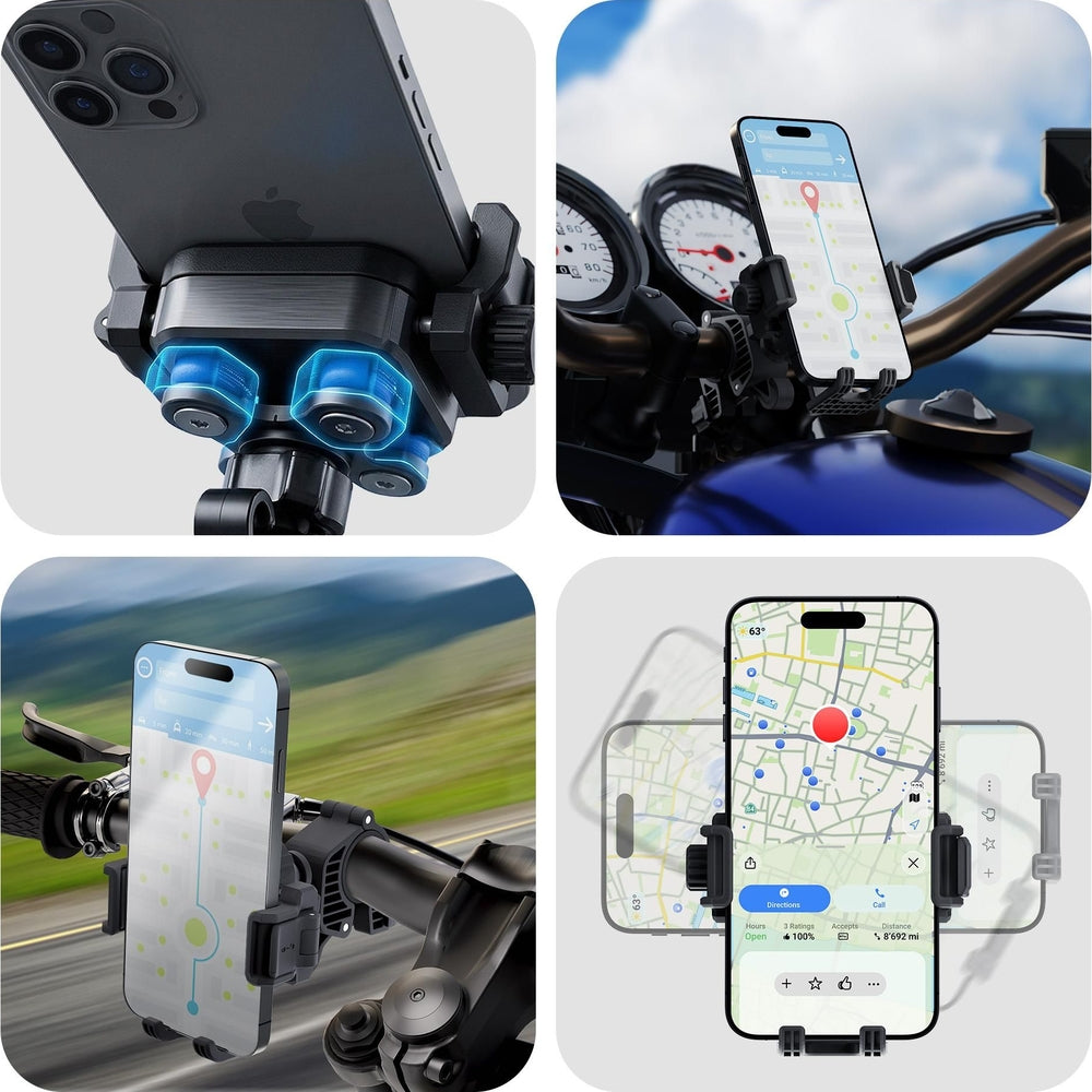 3mk Holder Damper Pro Fahrradhalterung für Smartphones von 5,7„ bis 7,2“ / für Lenker mit einem Durchmesser von 20–32 mm, Schwarz