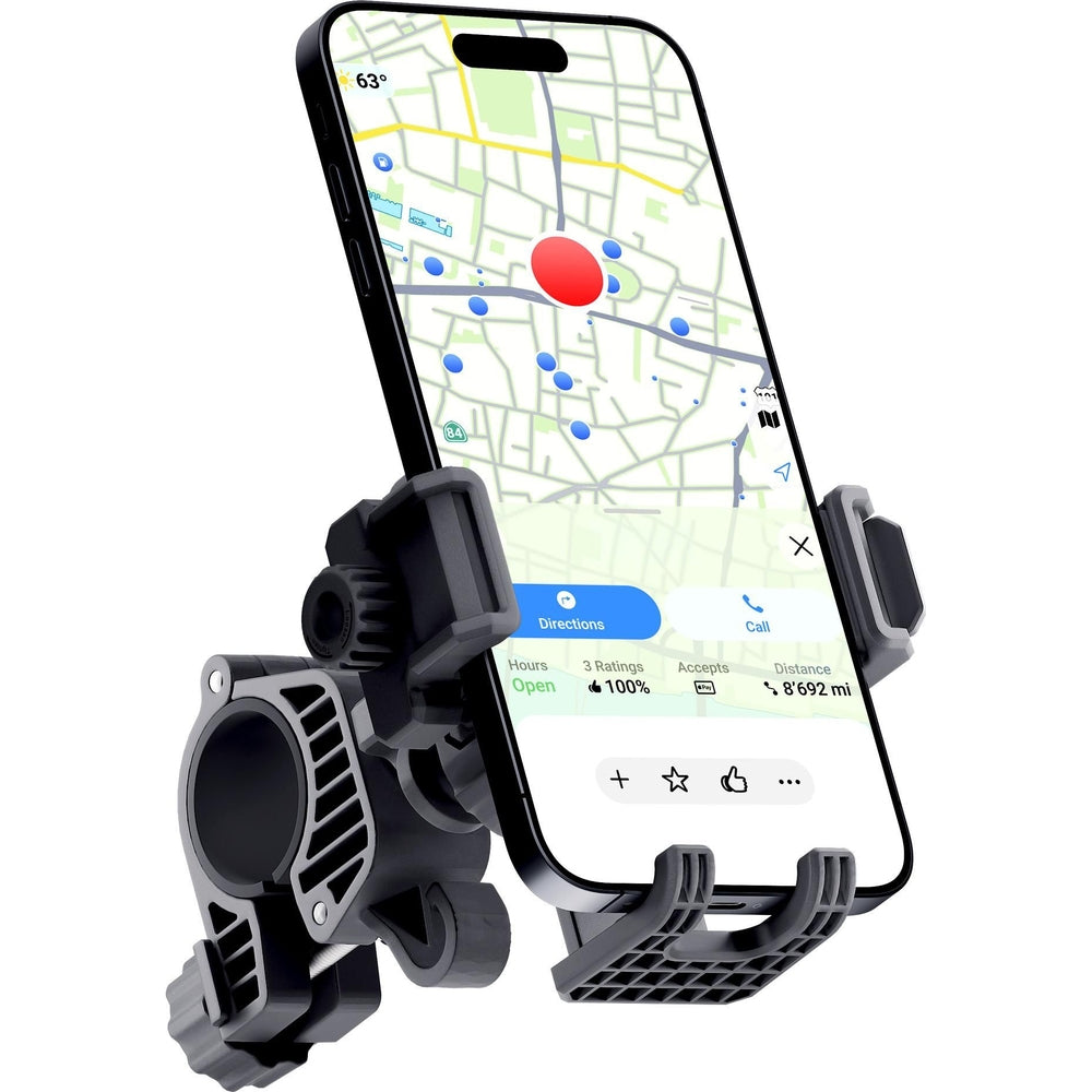3mk Holder Damper Pro Fahrradhalterung für Smartphones von 5,7„ bis 7,2“ / für Lenker mit einem Durchmesser von 20–32 mm, Schwarz
