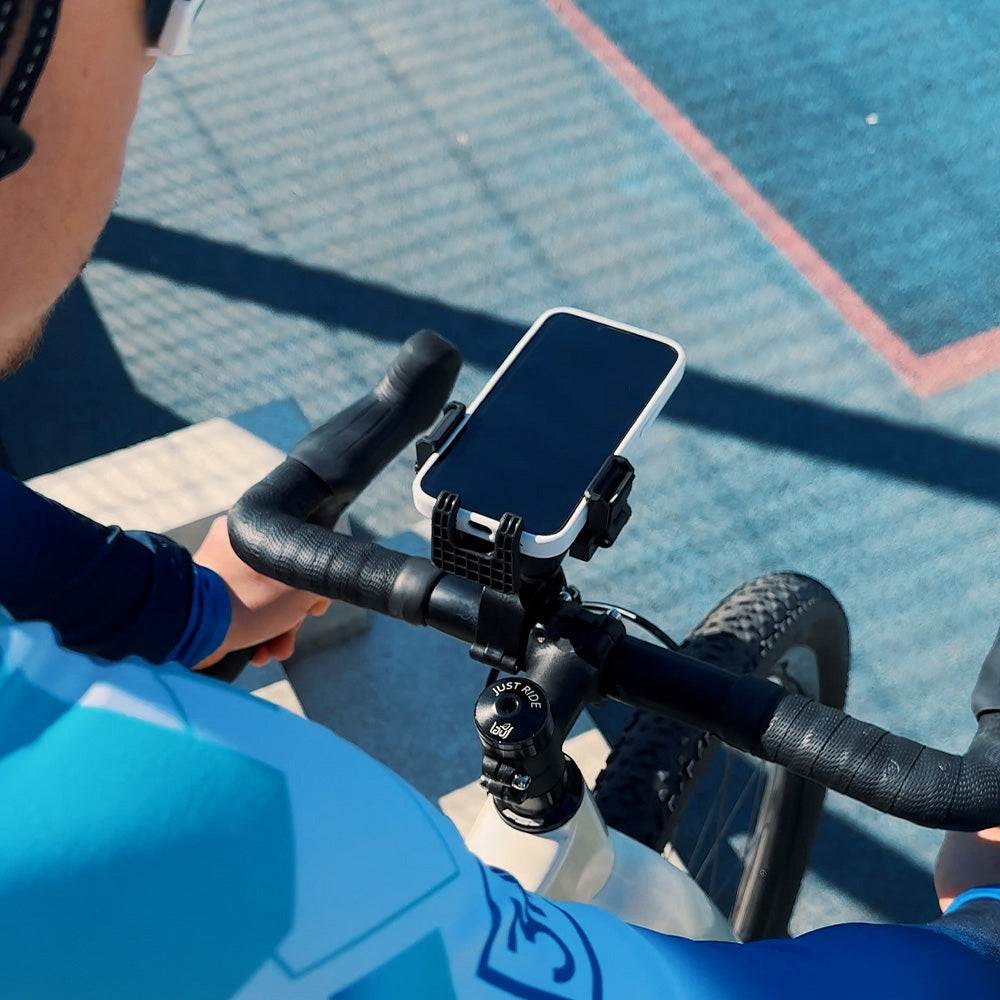 3mk Holder Damper Pro Fahrradhalterung für Smartphones von 5,7„ bis 7,2“ / für Lenker mit einem Durchmesser von 20–32 mm, Schwarz