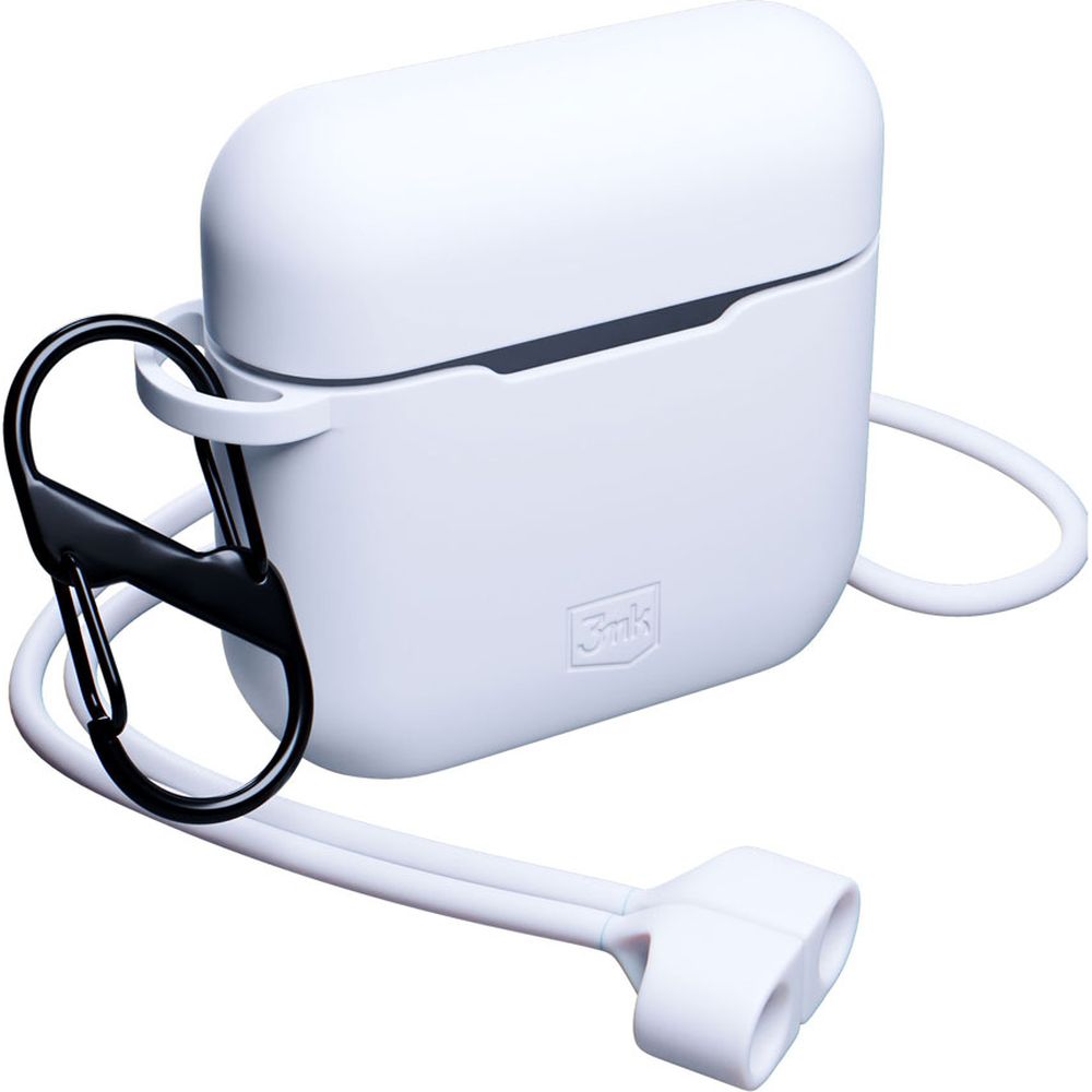 Schutzhülle für Apple AirPods 3nd gen, 3mk Silicone Earphones Case, Weiß