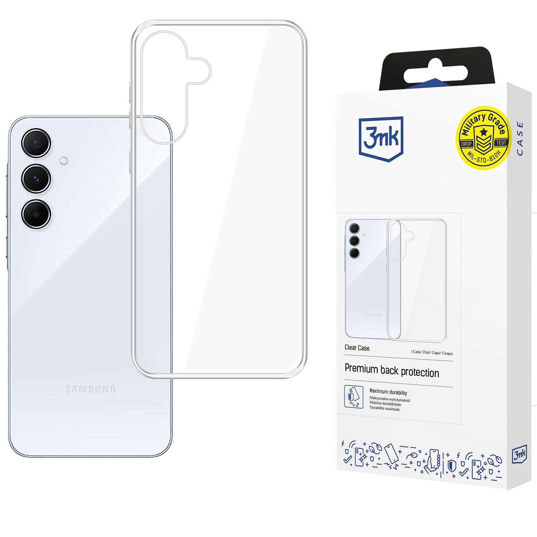 Handyhülle für Galaxy A57 5G, 3mk Clear Case, Transparent