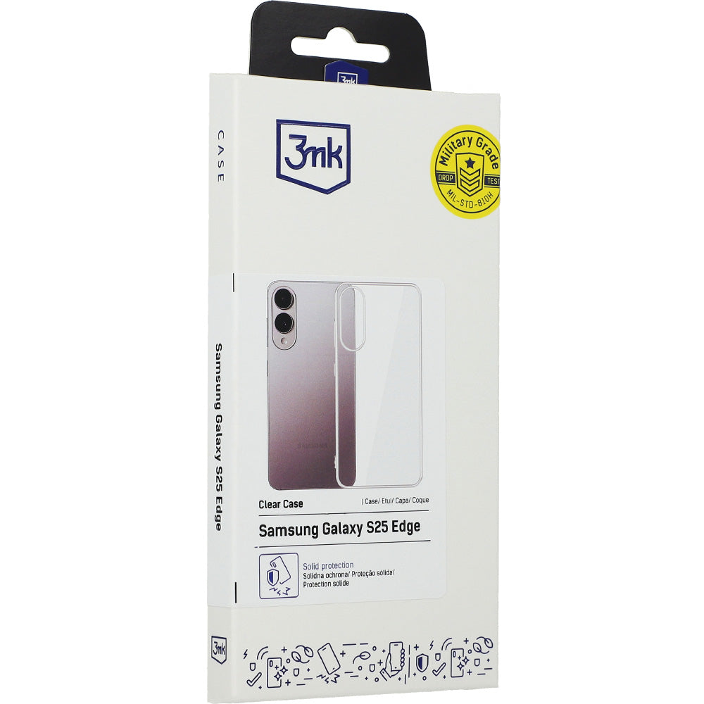 Handyhülle für Galaxy S25 Edge, 3mk Clear Case, Transparent