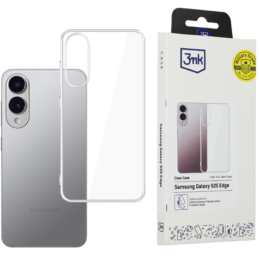 Handyhülle für Galaxy S25 Edge, 3mk Clear Case, Transparent