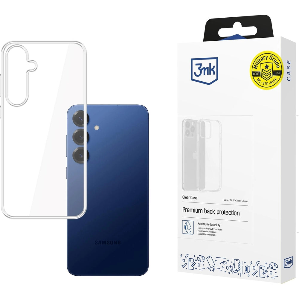 Handyhülle für Galaxy S25 FE, 3mk Clear Case, Transparent