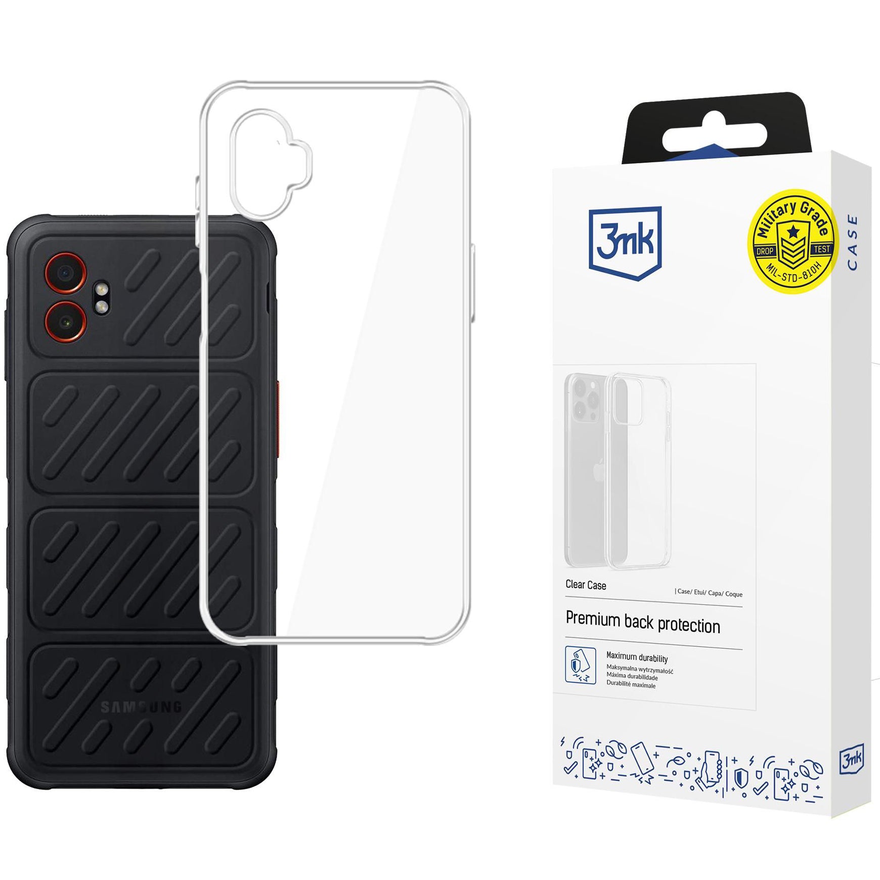 Handyhülle für Galaxy XCover 7 Pro, 3mk Clear Case, Transparent