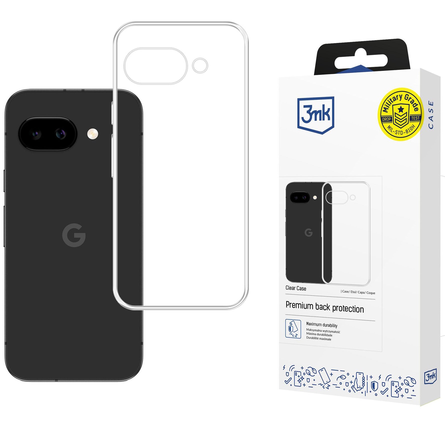Handyhülle für Google Pixel 10a, 3mk Clear Case, Transparent