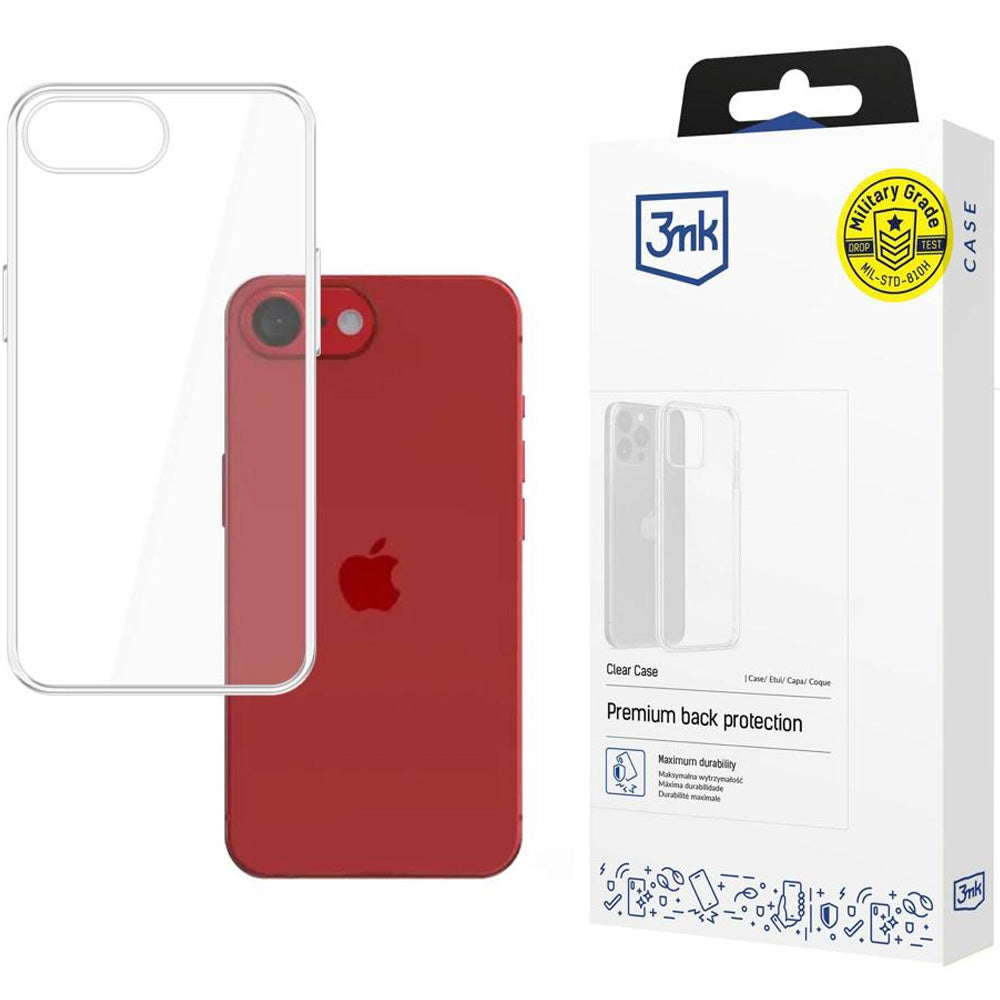 Handyhülle für iPhone 17e / 16e, 3mk Clear Case, Transparent