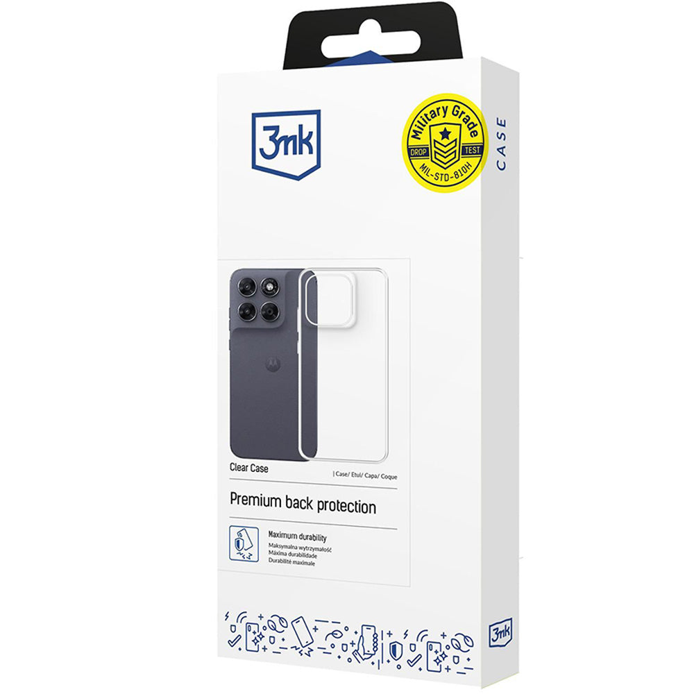 Handyhülle für Motorola Moto G67 5G, 3mk Clear Case, Transparent