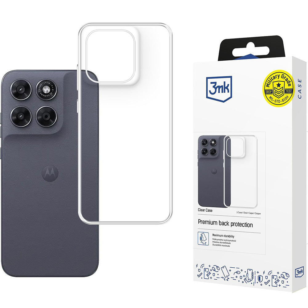 Handyhülle für Motorola Moto G67 5G, 3mk Clear Case, Transparent