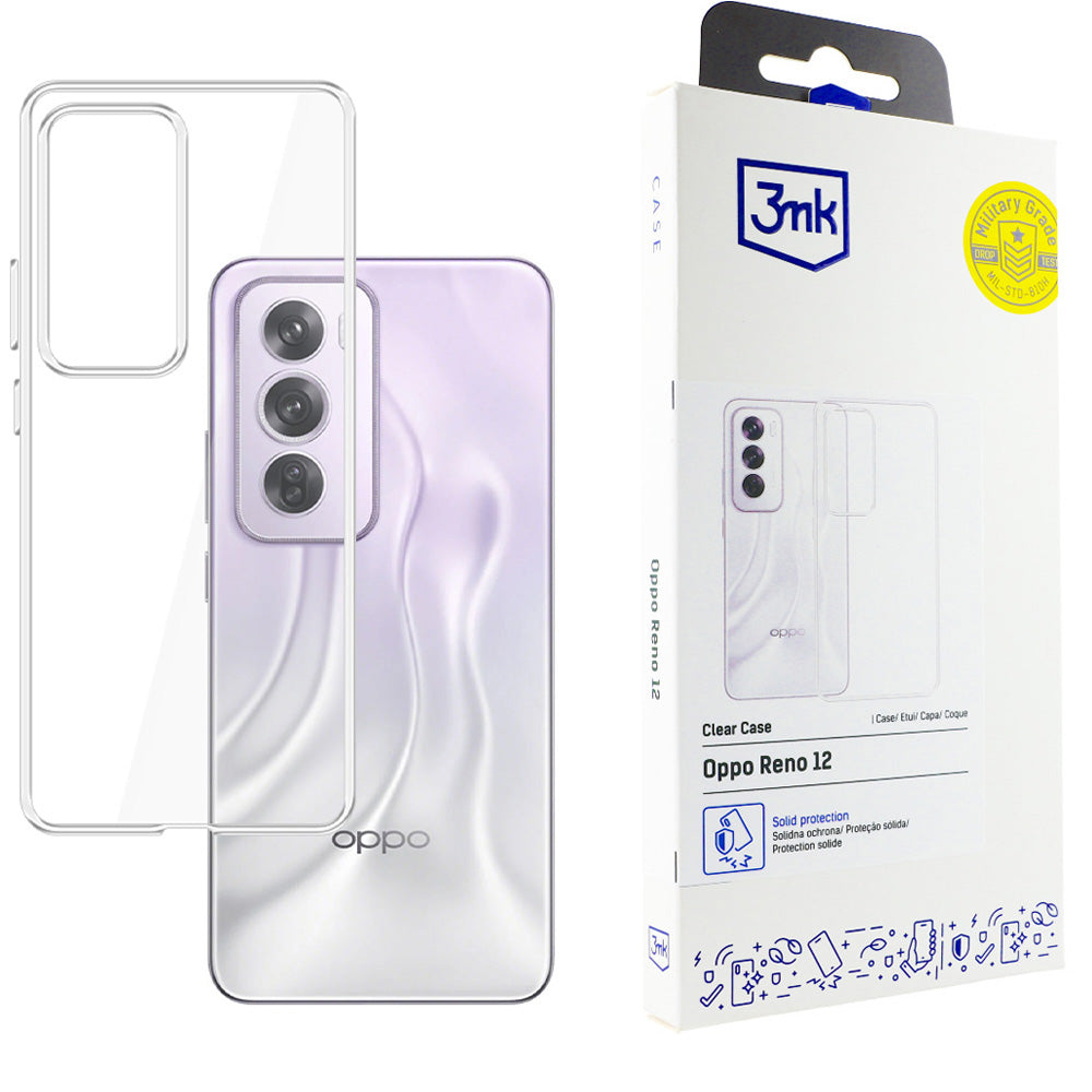 Handyhülle für Oppo Reno 12, 3mk Clear Case, Transparent