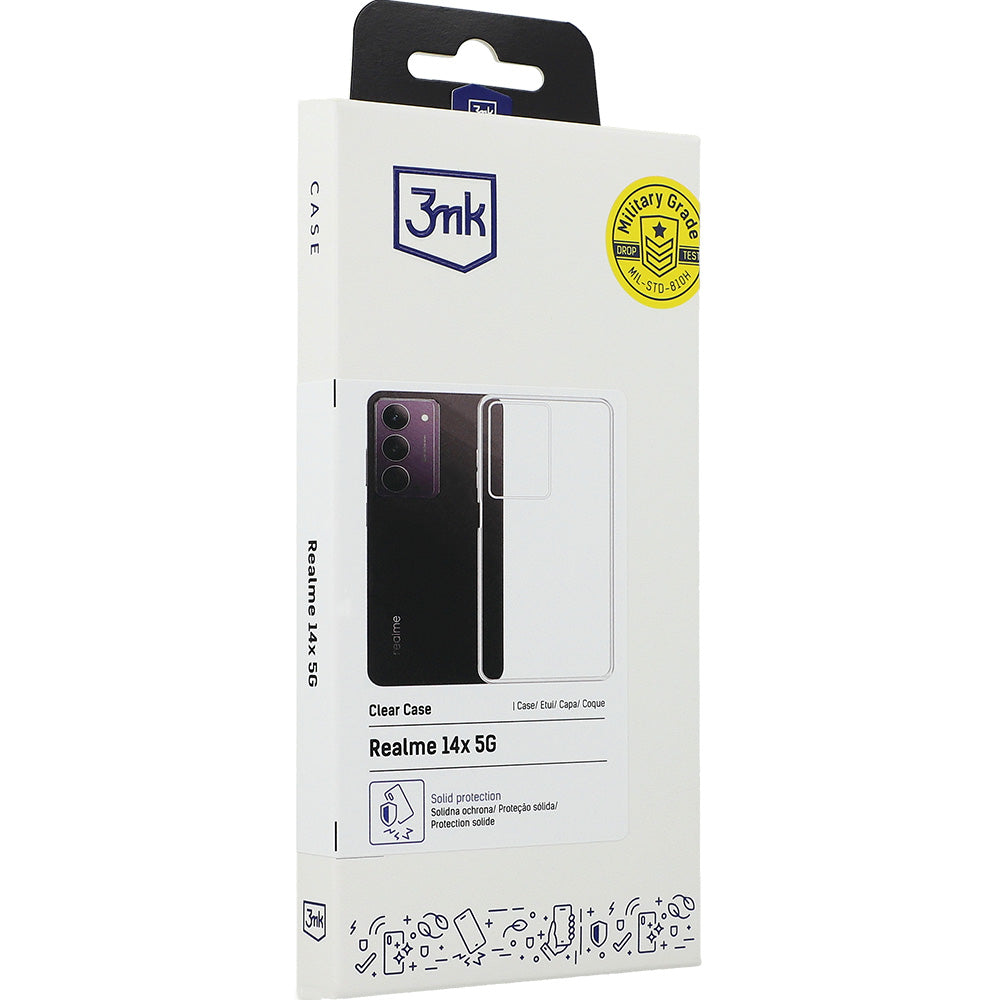 Handyhülle für Realme 14x 5G, 3mk Clear Case, Transparent