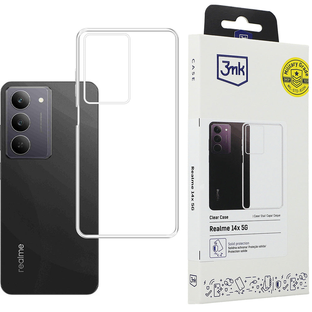 Handyhülle für Realme 14x 5G, 3mk Clear Case, Transparent