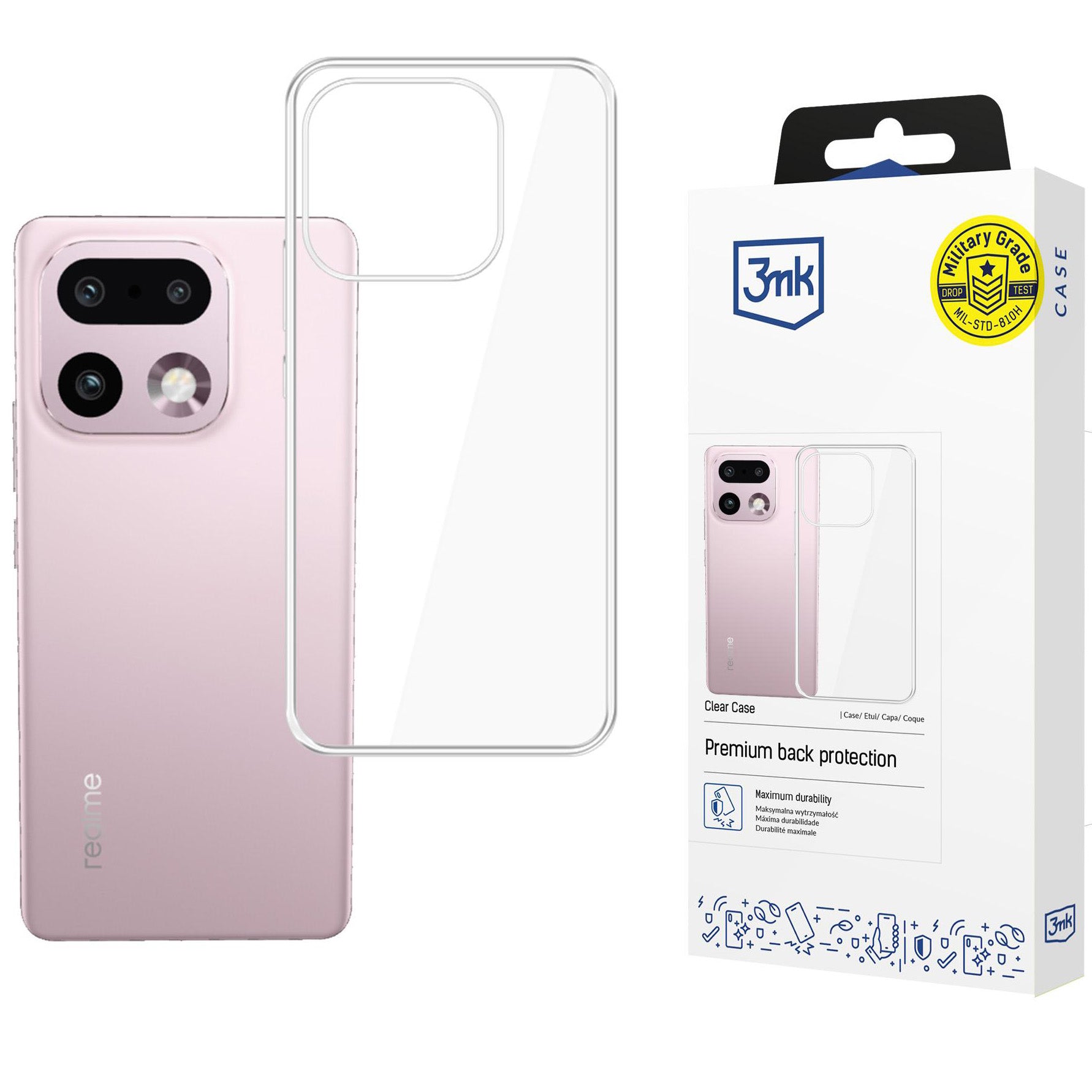 Handyhülle für Realme 16 Pro Plus 5G, 3mk Clear Case, Transparent