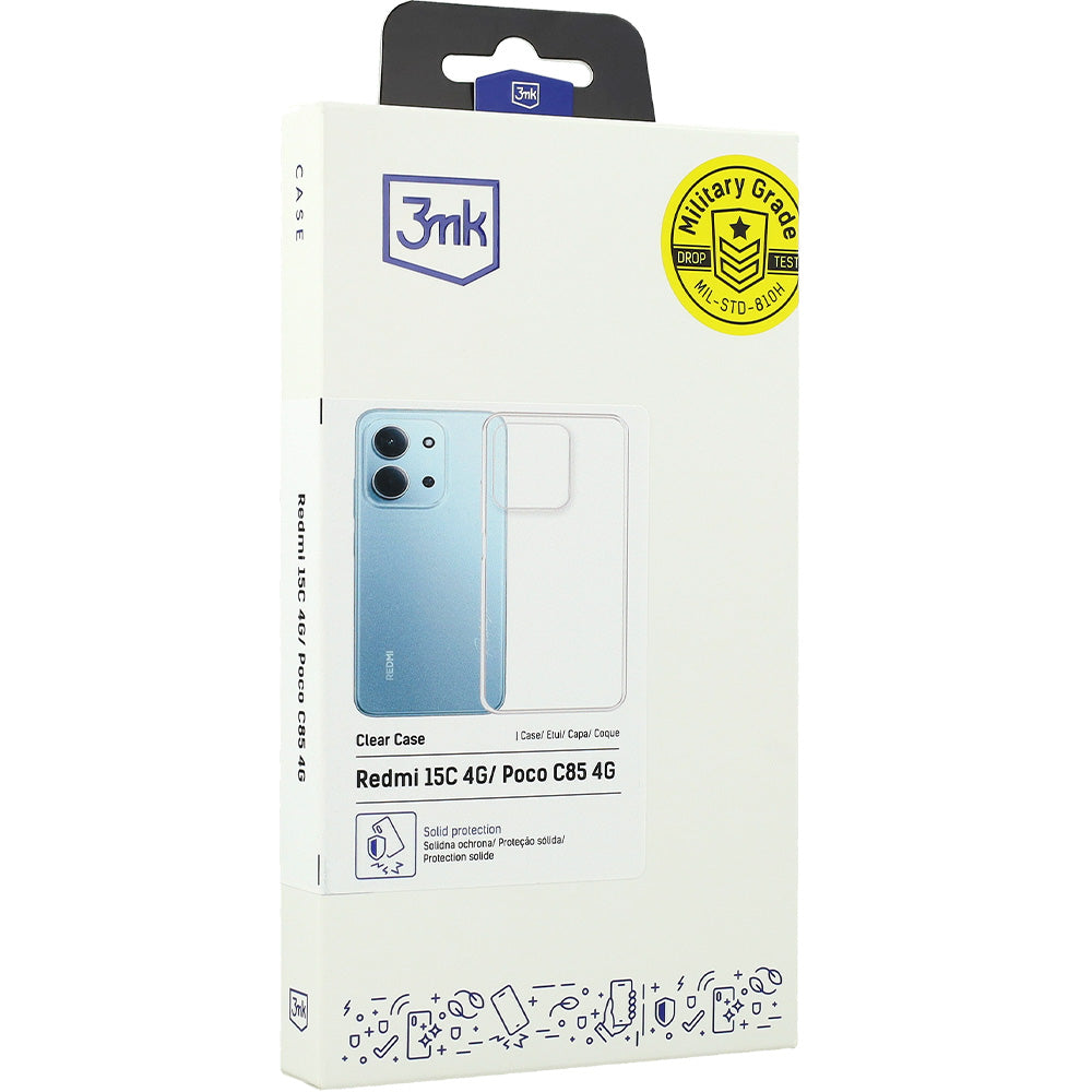 Handyhülle für Xiaomi Redmi 15C 4G / POCO C85 4G, 3mk Clear Case, Transparent