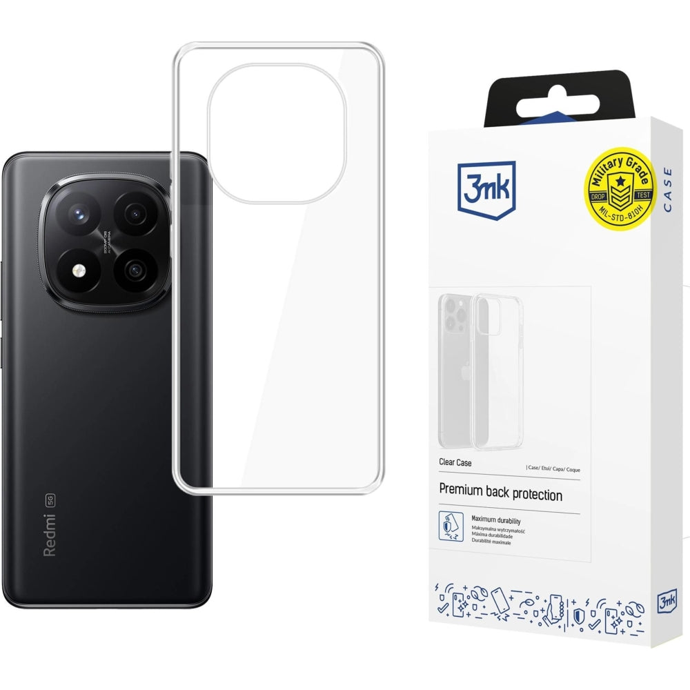 Handyhülle für Xiaomi Redmi Note 15 5G/4G, 3mk Clear Case, Transparent