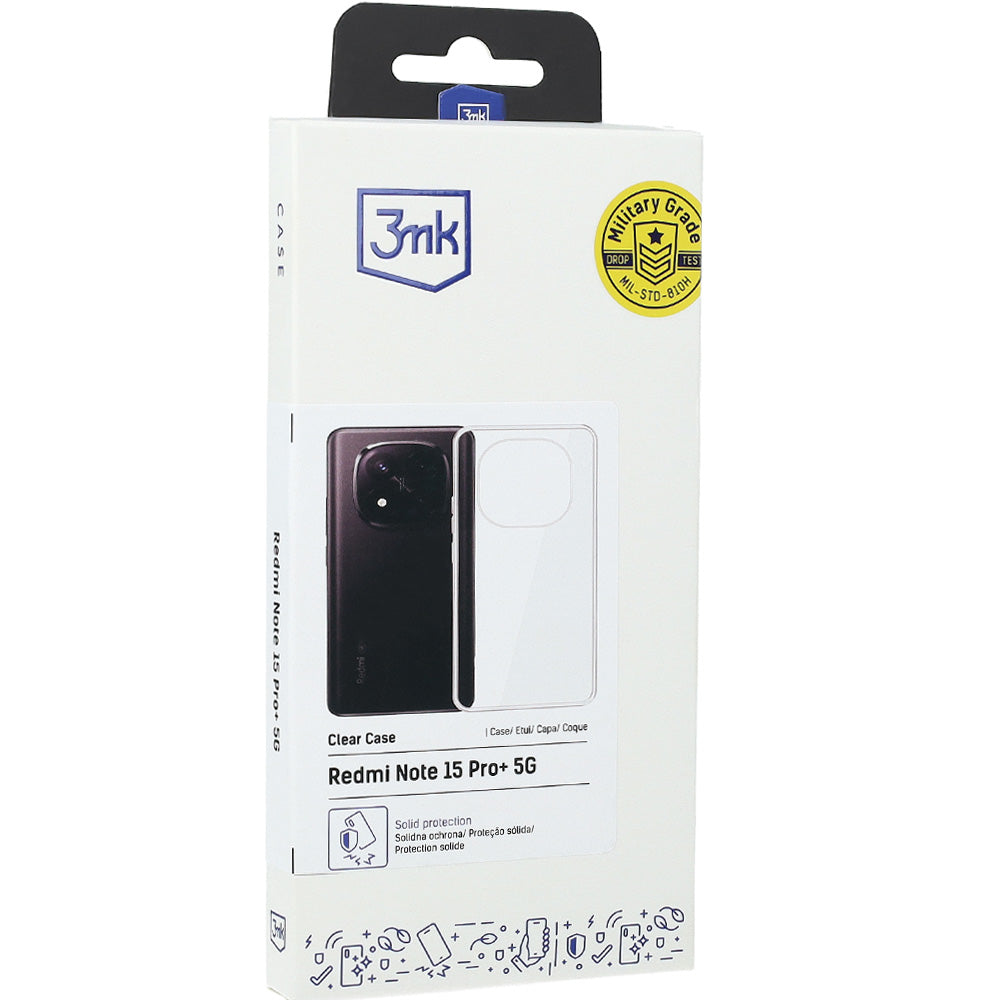 Handyhülle für Xiaomi Redmi Note 15 Pro Plus 5G, 3mk Clear Case, Transparent