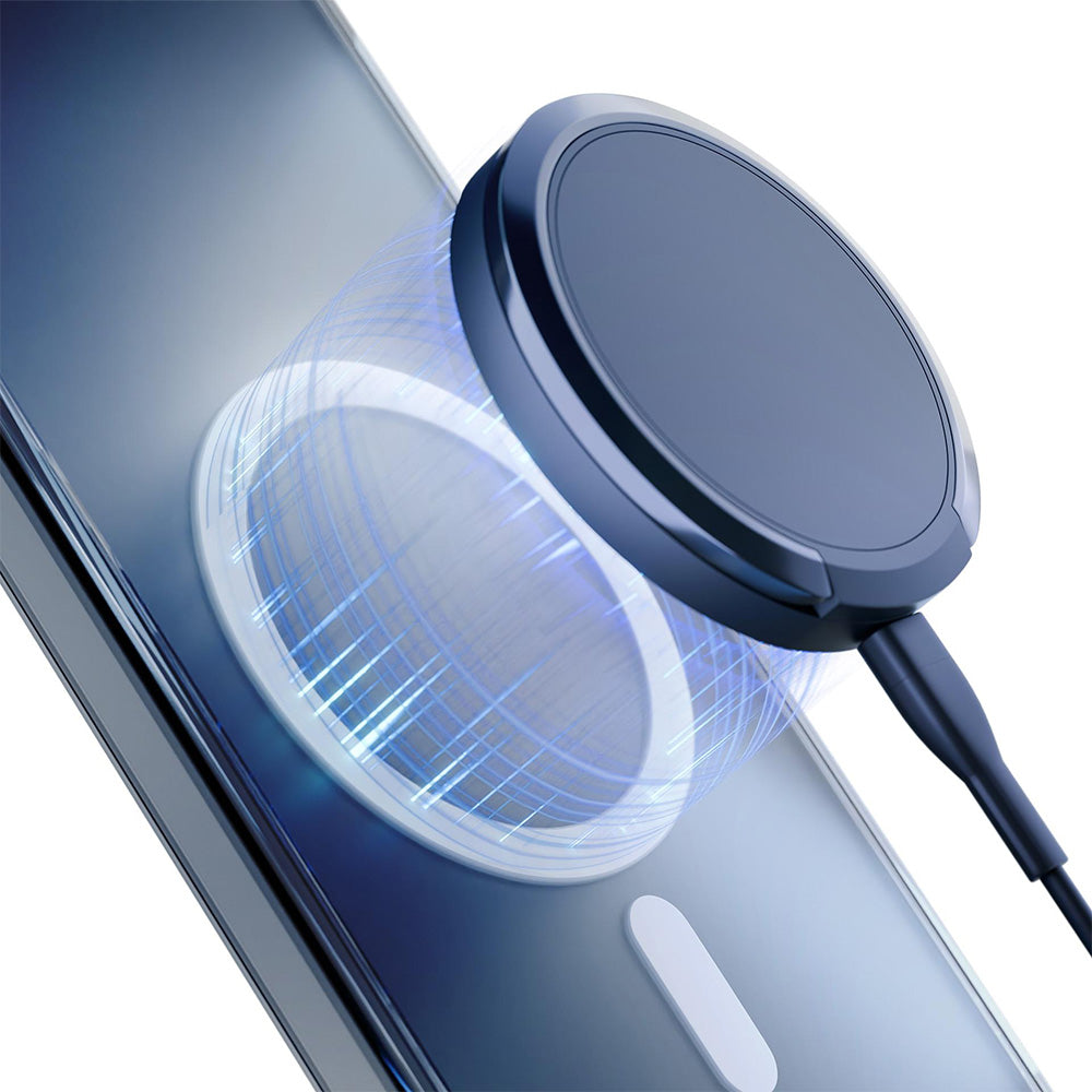 Handyhülle für iPhone 16 Pro Max, 3mk Clear MagCase mit MagSafe, Transparent-Weiß