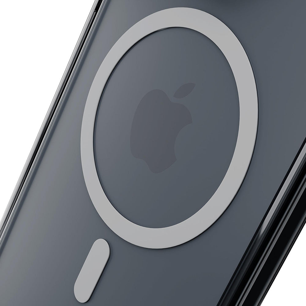 Handyhülle für iPhone 16 Pro, 3mk Clear MagCase mit MagSafe, Transparent-Weiß