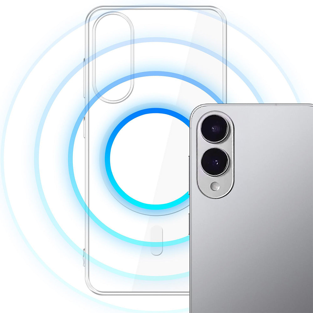 Handyhülle für Galaxy S25 Edge, 3mk Clear MagCase mit MagSafe, Transparent