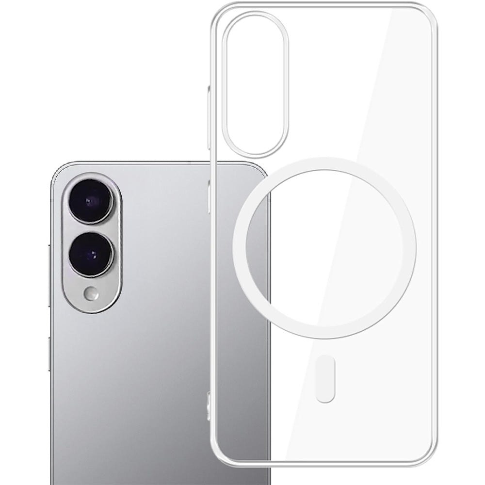 Handyhülle für Galaxy S25 Edge, 3mk Clear MagCase mit MagSafe, Transparent