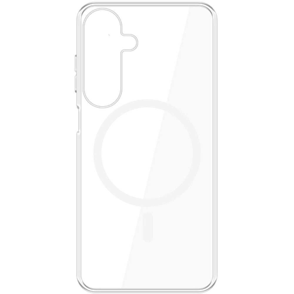 Handyhülle für Galaxy S25, 3mk Clear MagCase mit MagSafe, Transparent-Weiß