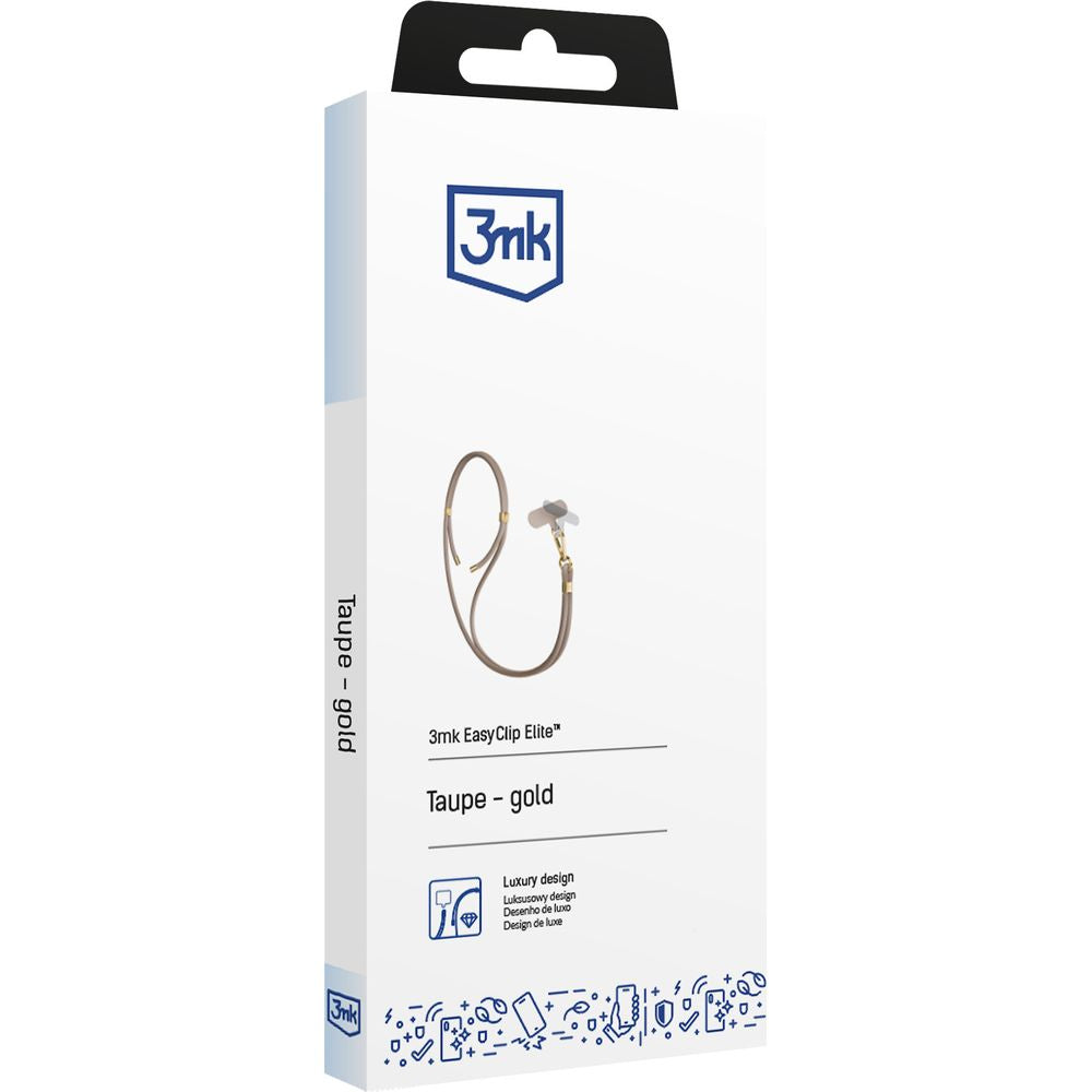 Handy-Schlüsselband 3mk EasyClip Elite, Beige und Golden