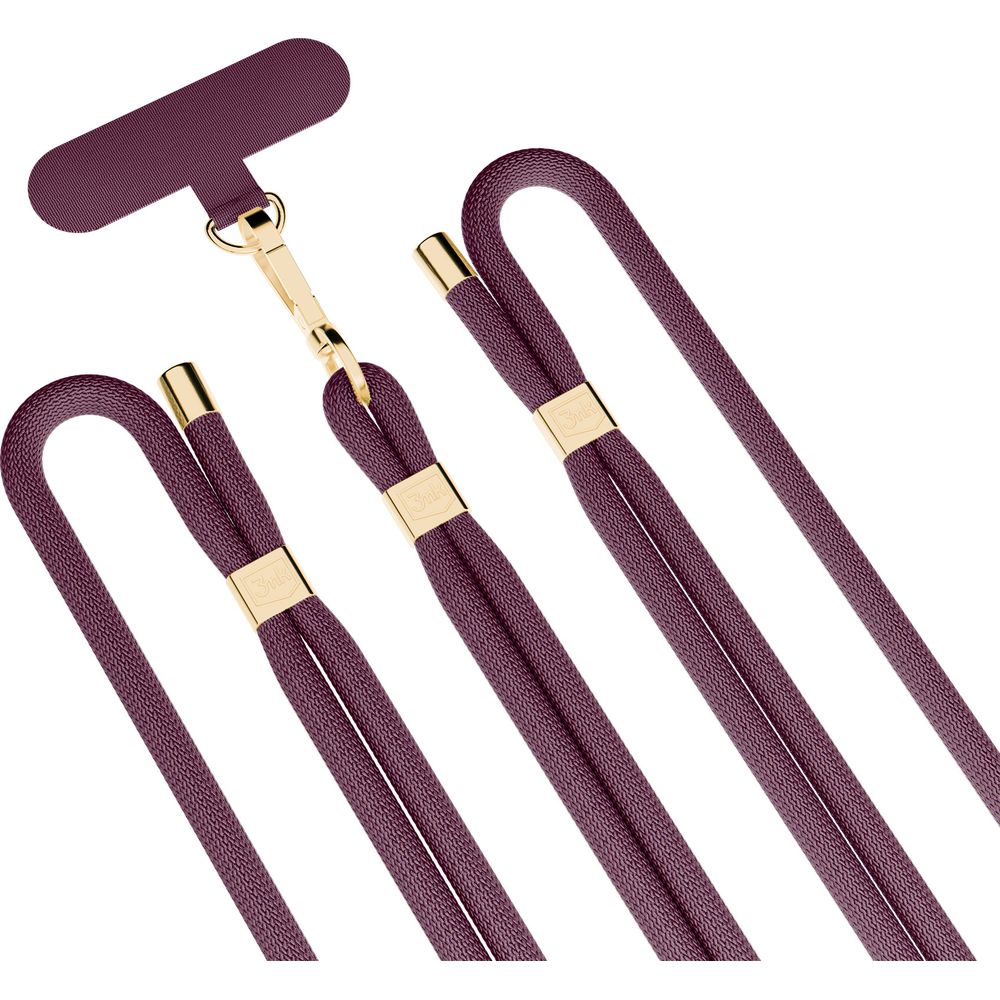 Handy-Schlüsselband 3mk EasyClip Elite, Dunkelrosa und Golden
