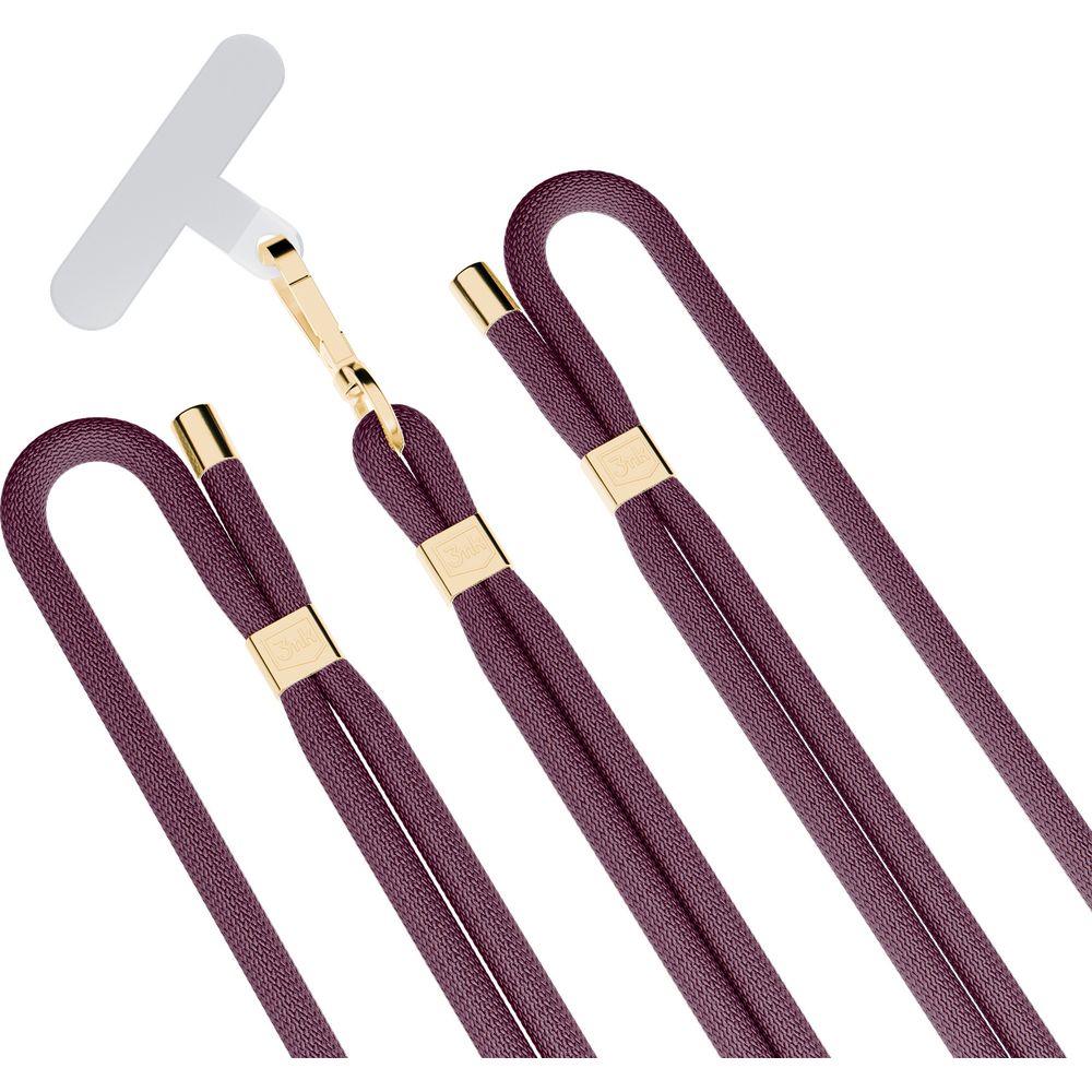 Handy-Schlüsselband 3mk EasyClip Elite, Dunkelrosa und Golden