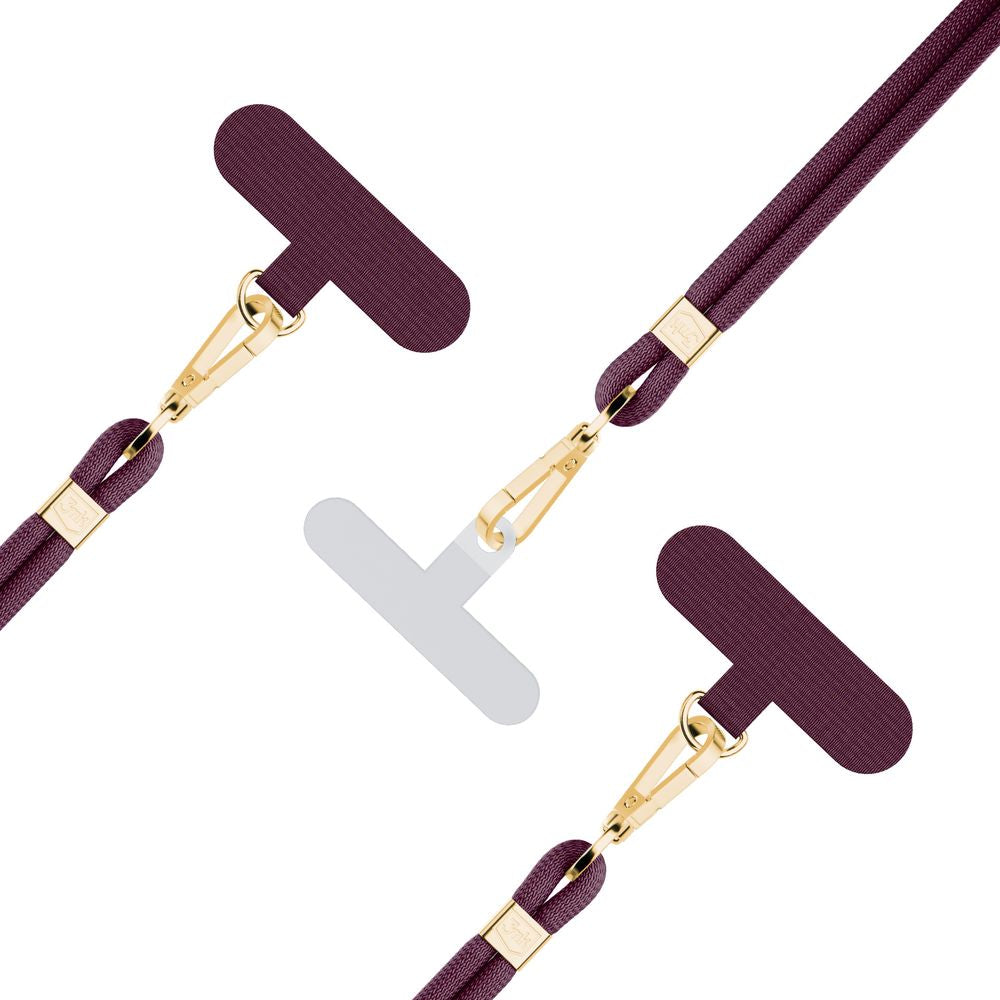 Handy-Schlüsselband 3mk EasyClip Elite, Dunkelrosa und Golden