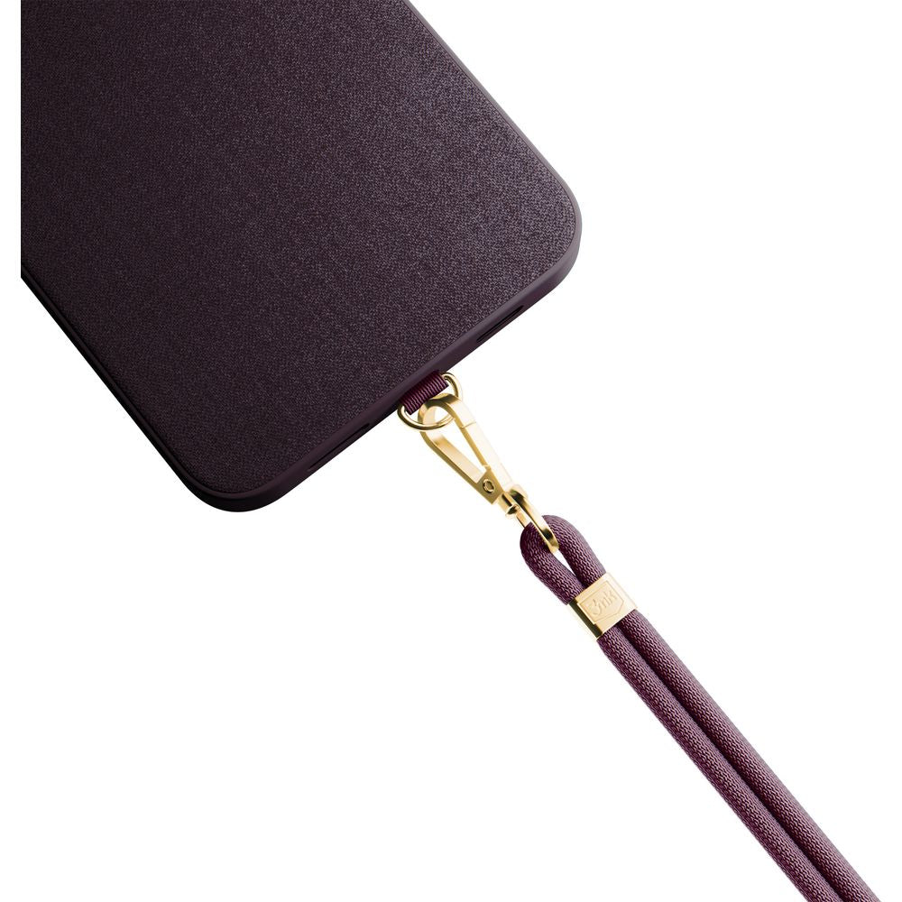 Handy-Schlüsselband 3mk EasyClip Elite, Dunkelrosa und Golden