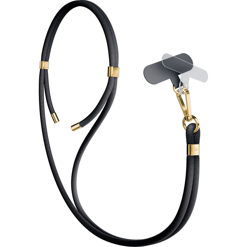 Handy-Schlüsselband 3mk EasyClip Elite, Schwarz und Golden