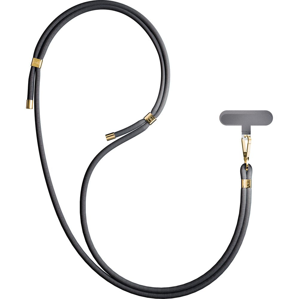Handy-Schlüsselband 3mk EasyClip Elite, Schwarz und Golden