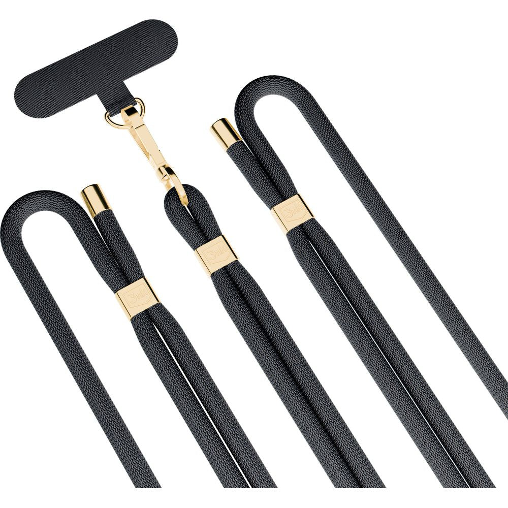Handy-Schlüsselband 3mk EasyClip Elite, Schwarz und Golden