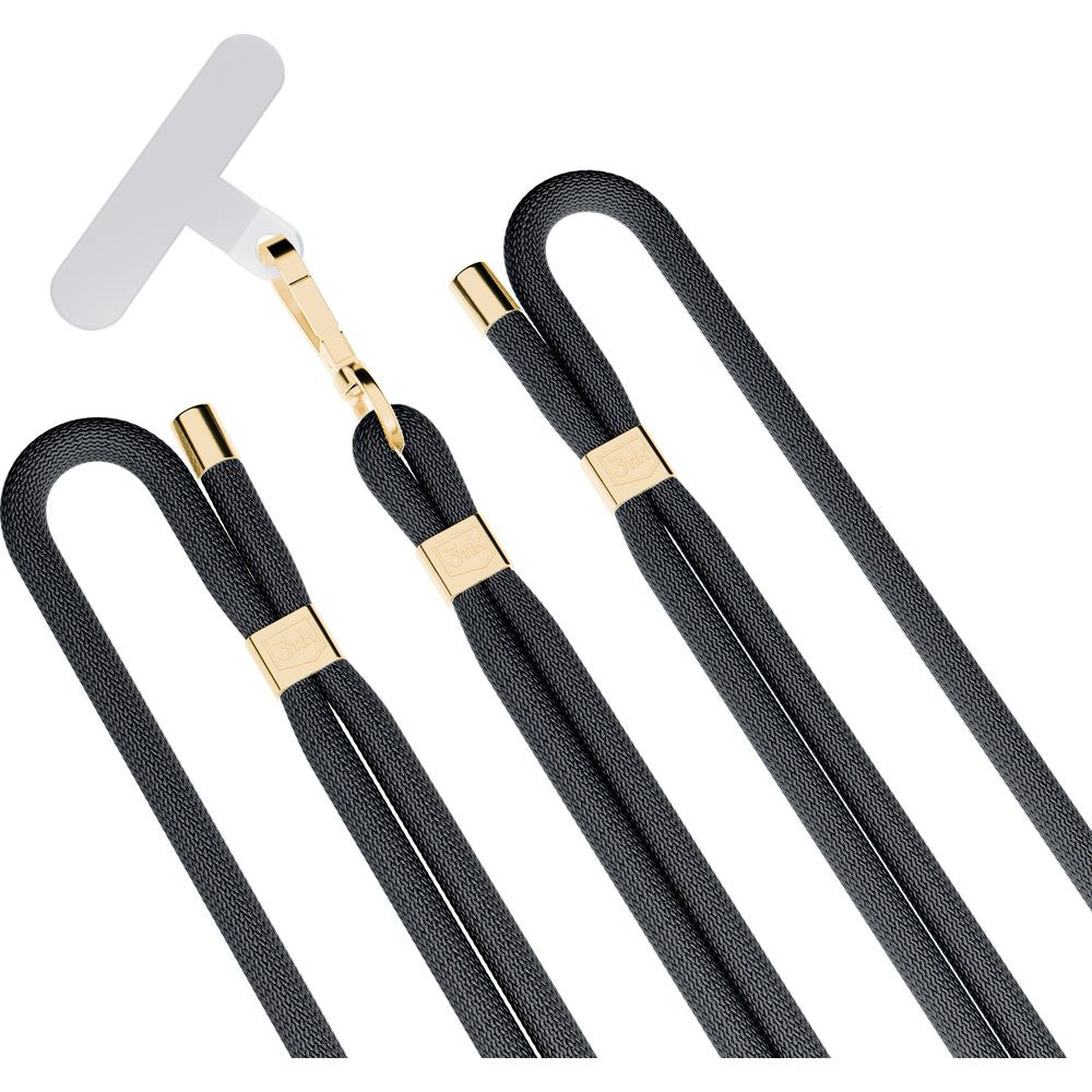 Handy-Schlüsselband 3mk EasyClip Elite, Schwarz und Golden