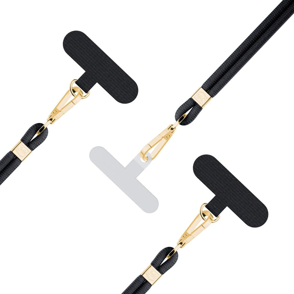Handy-Schlüsselband 3mk EasyClip Elite, Schwarz und Golden